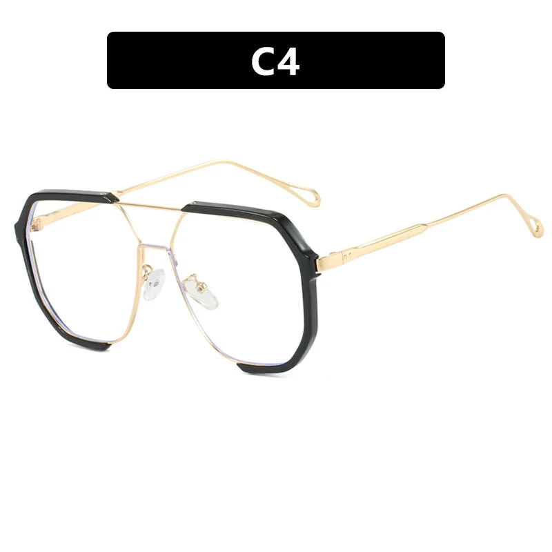Dame geometrisk solbrille med spesiell ramme og UV-beskyttelse Luvikno