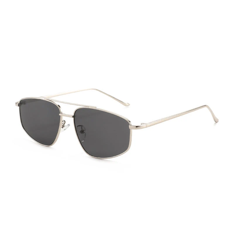 Dame geometrisk solbrille med høykvalitets metallramme og polariserte glass Luvikno