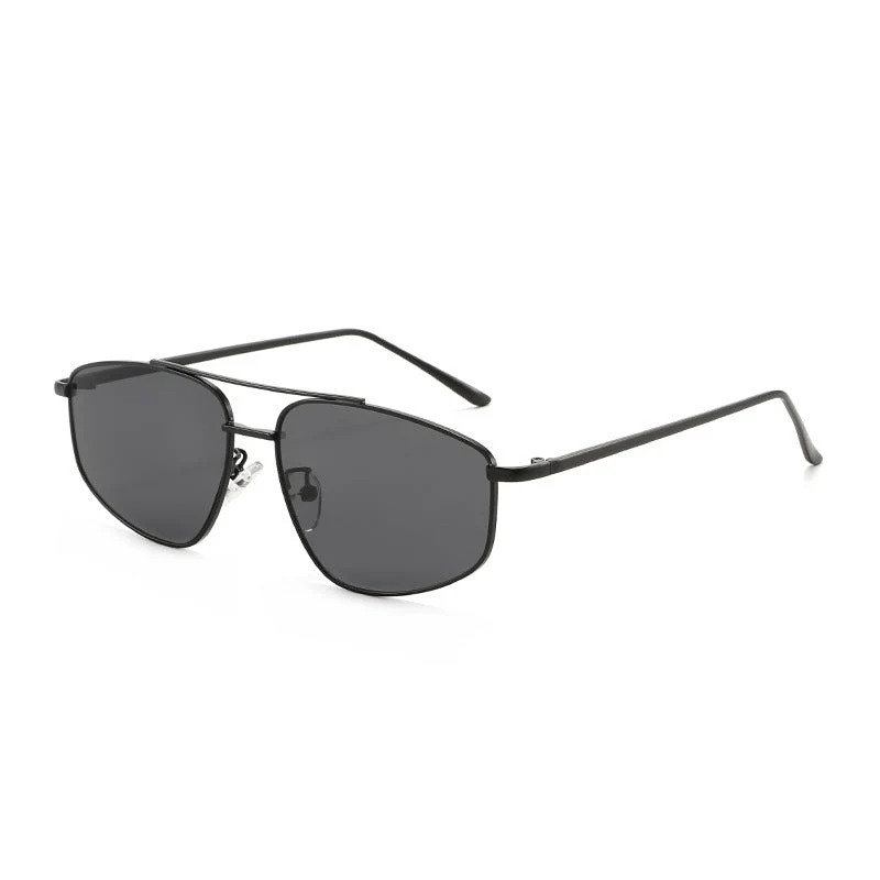 Dame geometrisk solbrille med høykvalitets metallramme og polariserte glass Luvikno