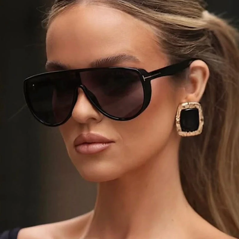 Dame elegant oversized solbrille med markant design og UV-beskyttelse Luvikno