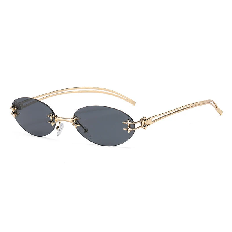 Dame elegant metallbrille med filigran design Luvikno