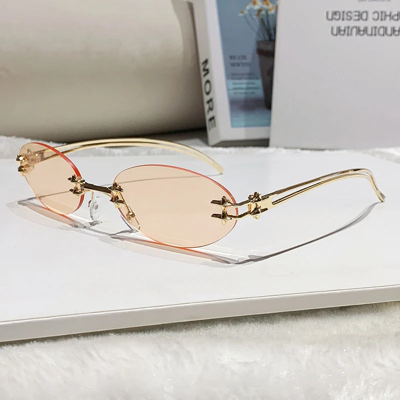 Dame elegant metallbrille med filigran design Luvikno