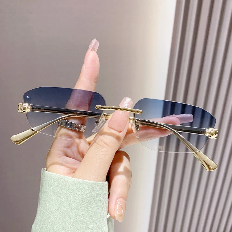 Dame elegant Halvram solbrille Luvikno