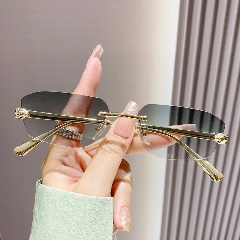 Dame elegant Halvram solbrille Luvikno