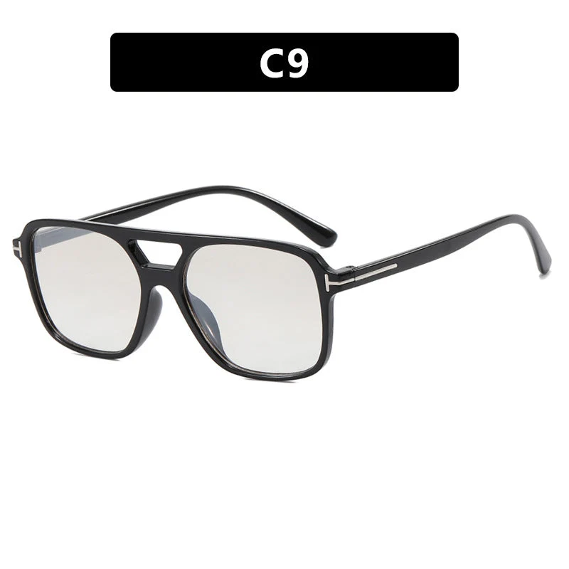Dame elegant geometrisk solbrille med stilfull ramme Luvikno