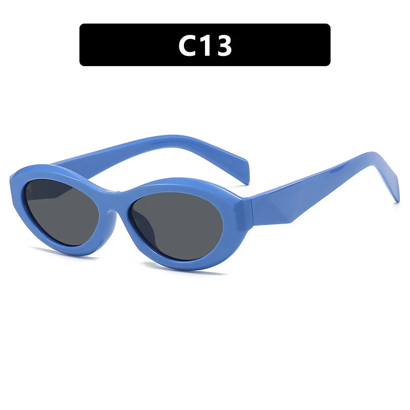 Dame elegant Cat-Eye solbrille med beskyttende UV-filter og moteramme Luvikno