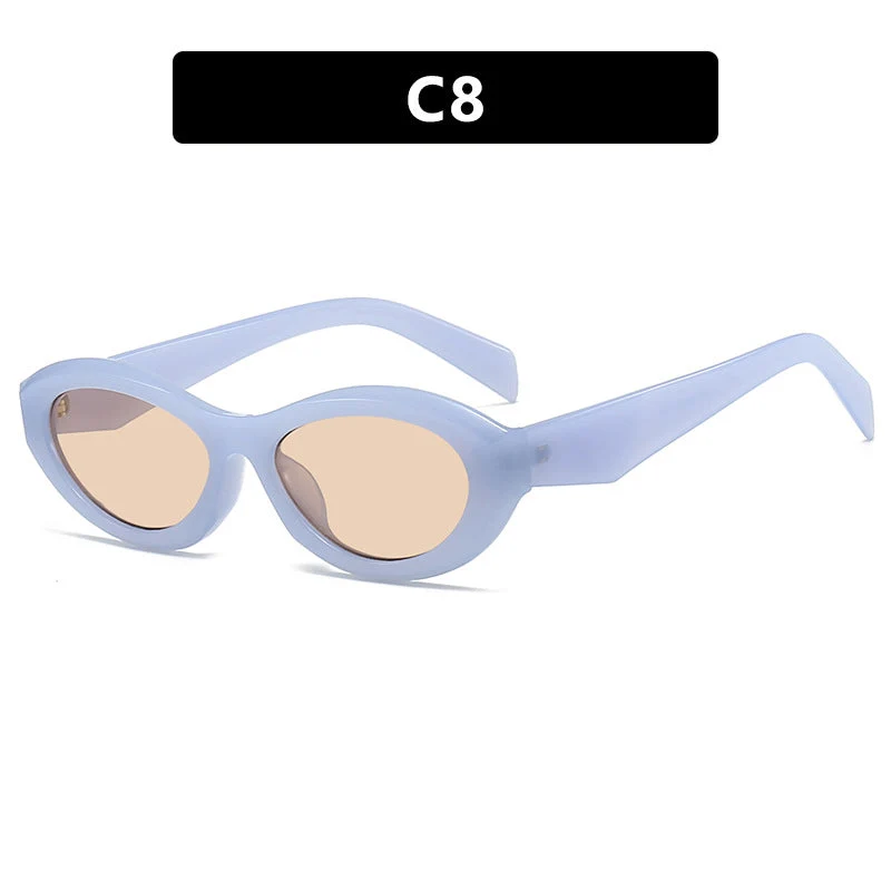 Dame elegant Cat-Eye solbrille med beskyttende UV-filter og moteramme Luvikno