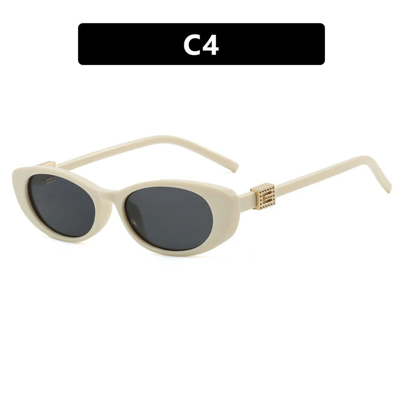 Dame elegant Cat-Eye solbriller med fine aksenter Luvikno