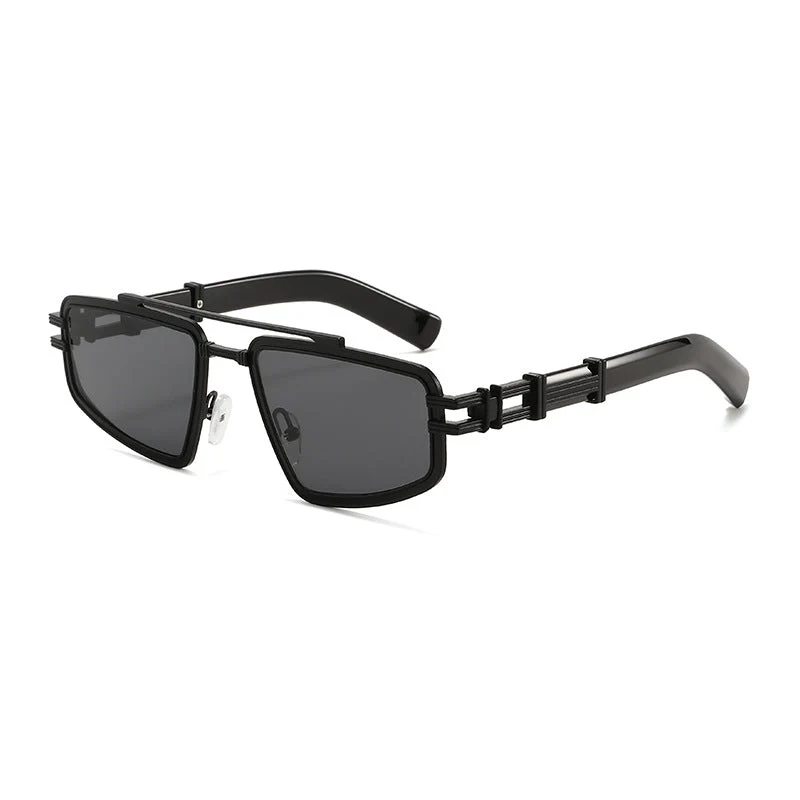Dame Designer-solbrille med filigran metallramme og polariserte glass Luvikno