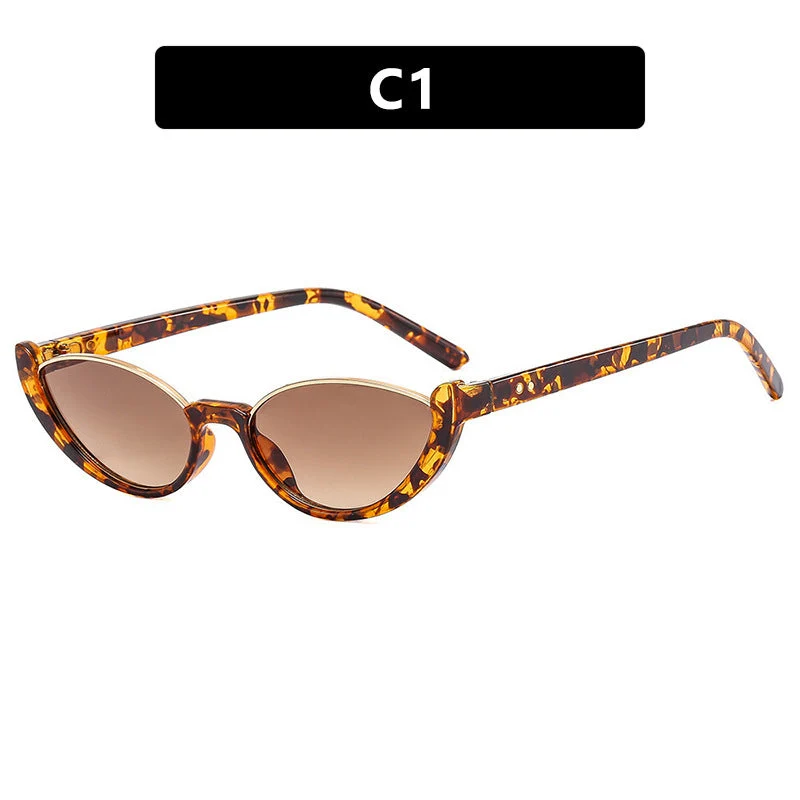 Dame Cat-Eye solbriller med speilte glass og elegant ramme Luvikno