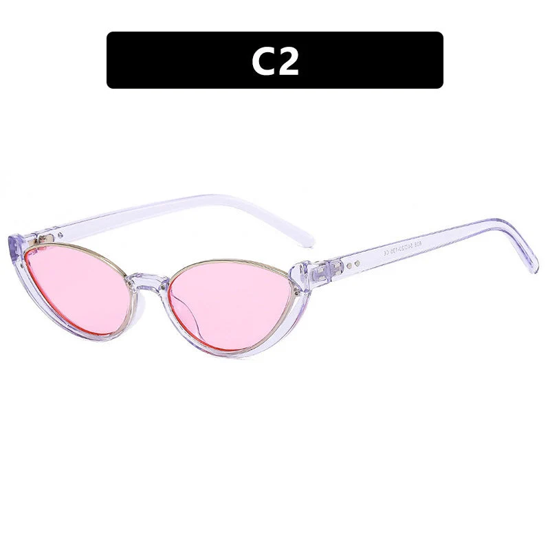 Dame Cat-Eye solbriller med speilte glass og elegant ramme Luvikno