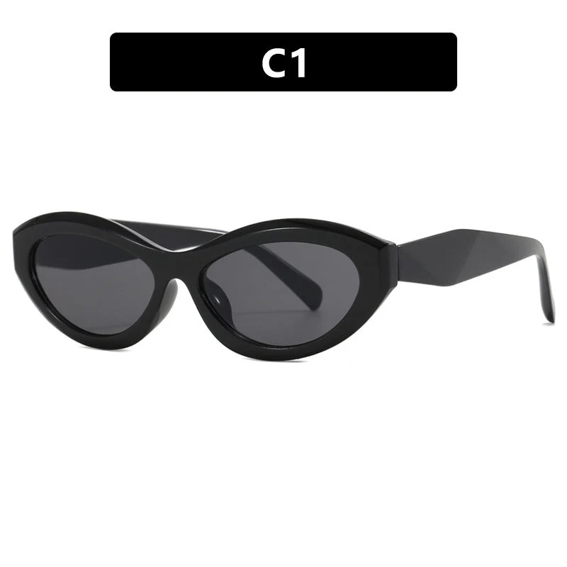 Dame Cat-Eye solbrille med stilig ramme Luvikno