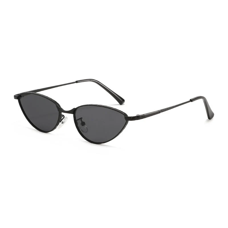 Dame Cat-Eye solbriller med rhinestones ramme og beskyttende linser Luvikno