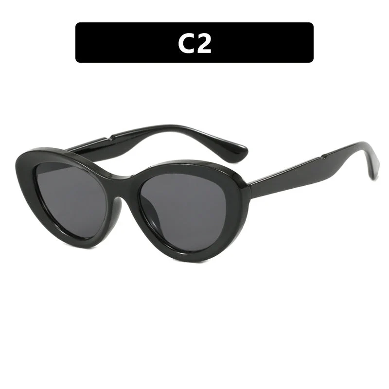 Dame Cat-Eye solbriller med stilfull plastramme og polariserte glass Luvikno