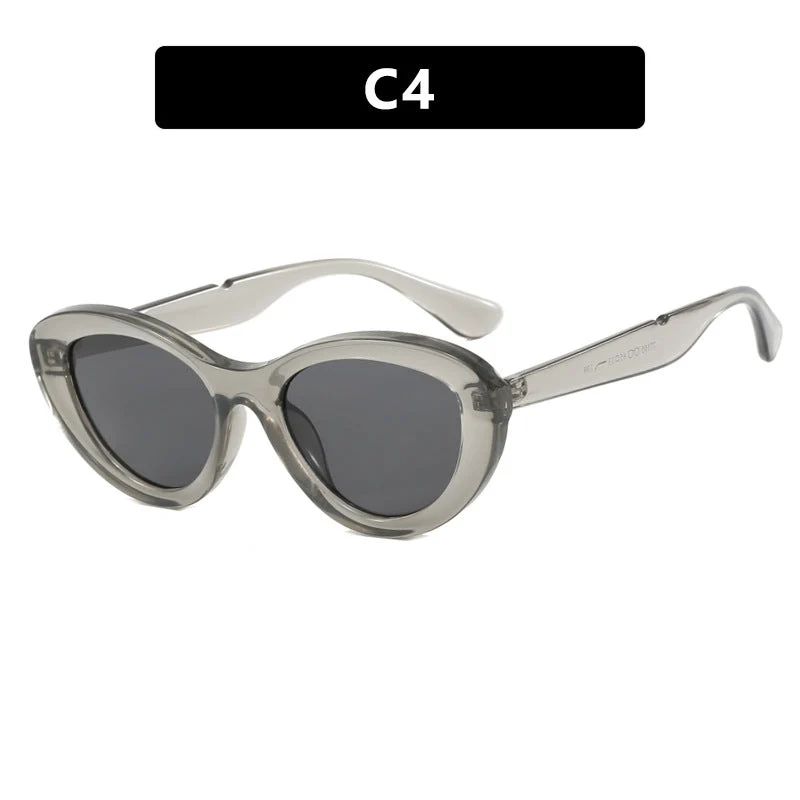 Dame Cat-Eye solbriller med stilfull plastramme og polariserte glass Luvikno