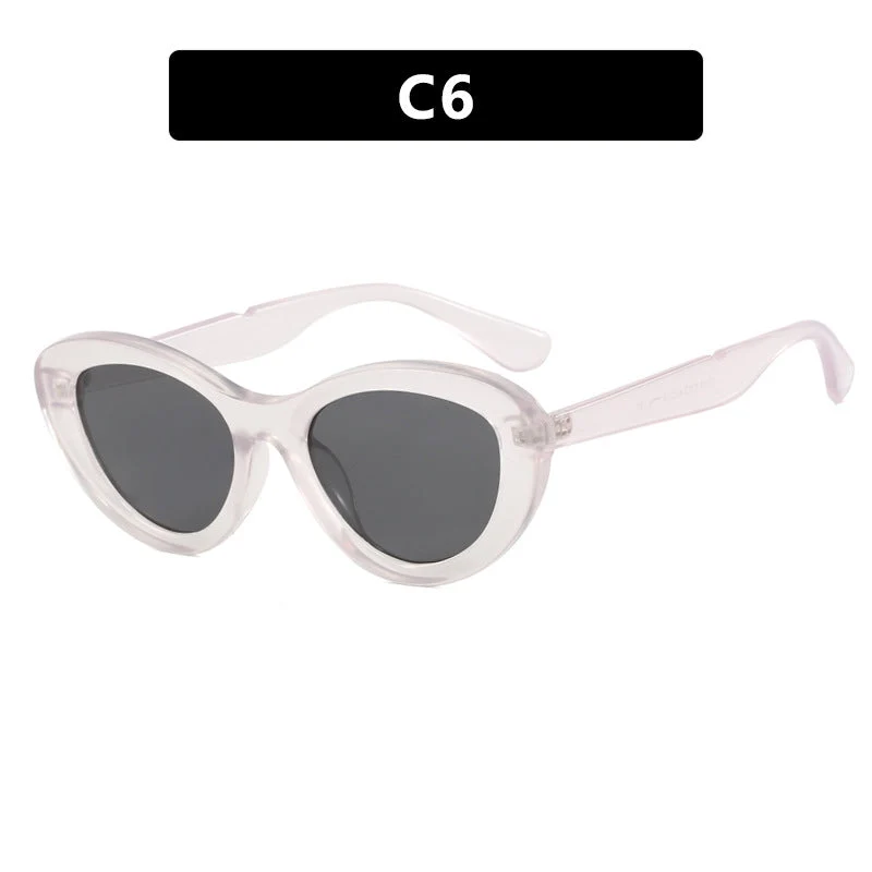 Dame Cat-Eye solbriller med stilfull plastramme og polariserte glass Luvikno