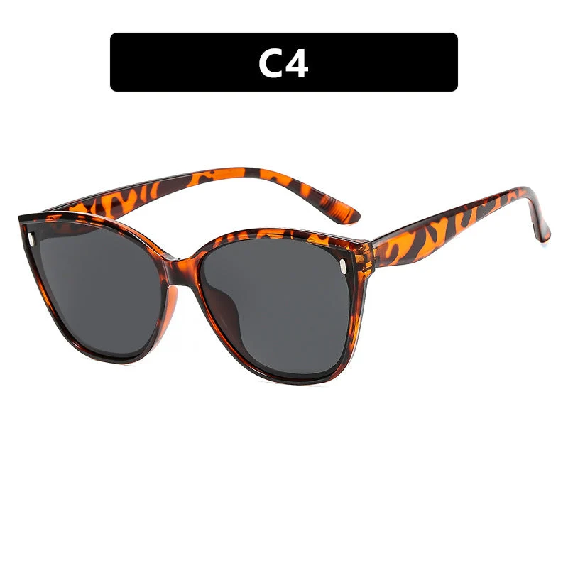 Dame Cat-Eye solbriller med beskyttende UV-filter og stilfull ramme Luvikno