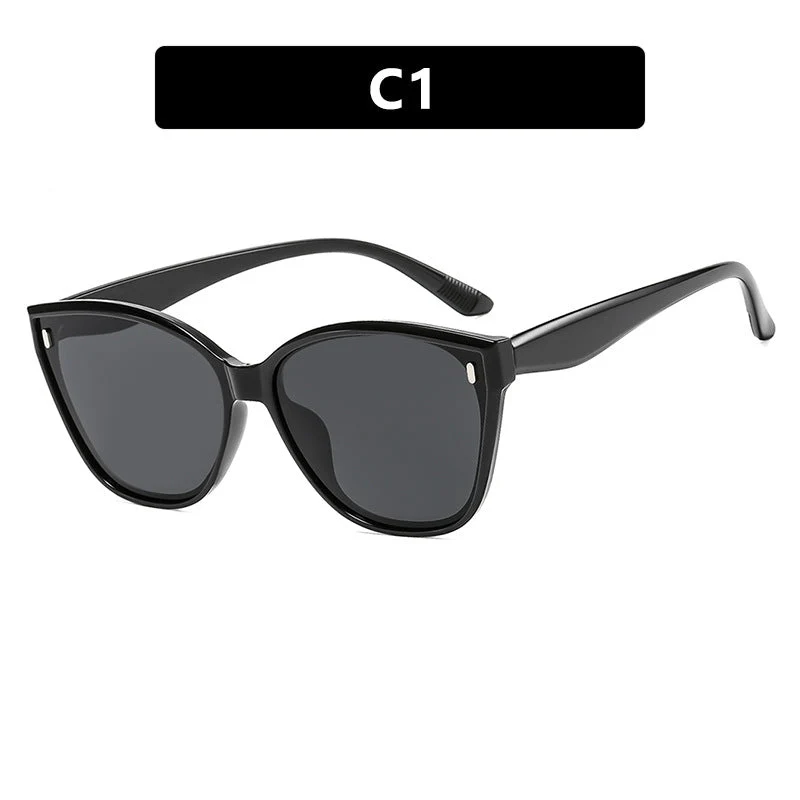 Dame Cat-Eye solbriller med beskyttende UV-filter og stilfull ramme Luvikno