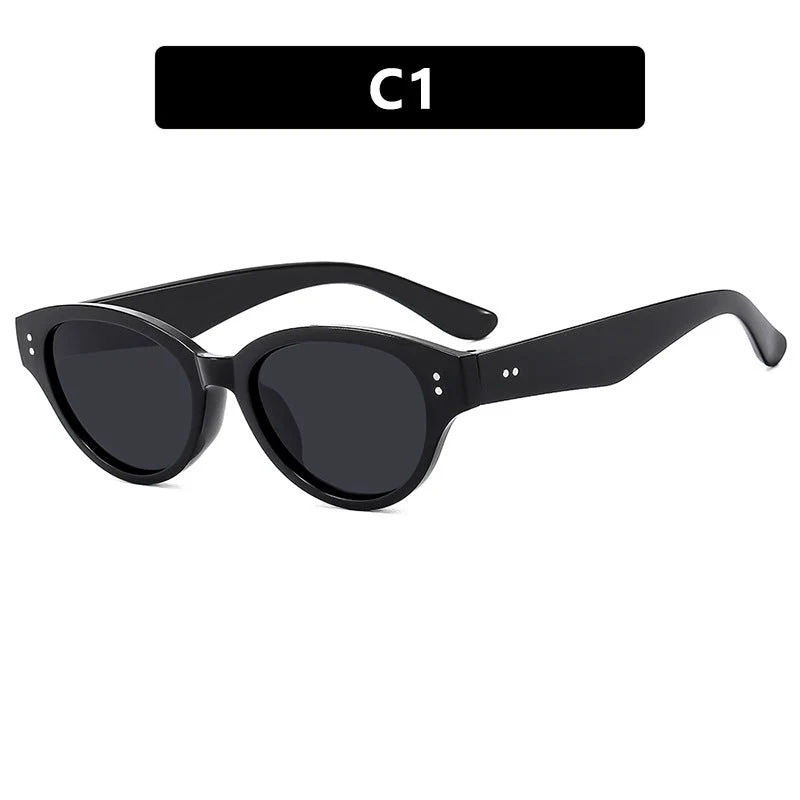 Dame Cat-Eye solbriller med robust ramme og polarisert glass Luvikno