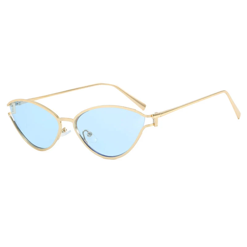 Dame Cat-Eye solbriller med beskyttende UV-filter og elegant metallramme Luvikno