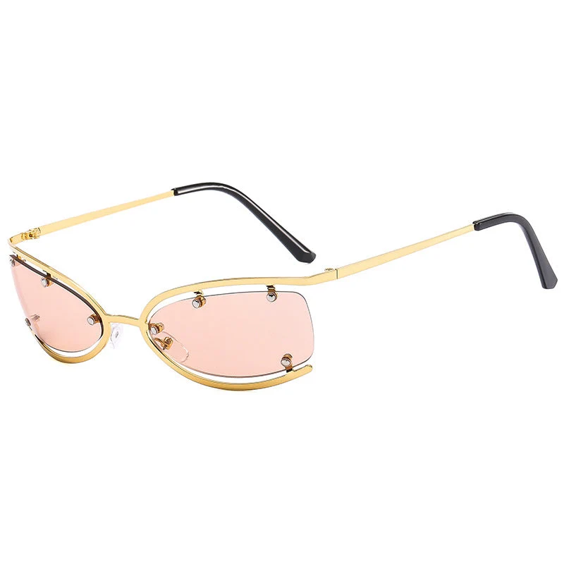Dame Cat-Eye solbriller med luksuriøse detaljer og beskyttende UV-filter Luvikno