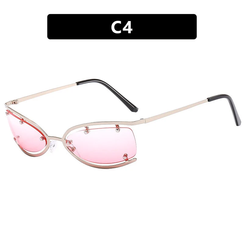 Dame Cat-Eye solbriller med luksuriøse detaljer og beskyttende UV-filter Luvikno