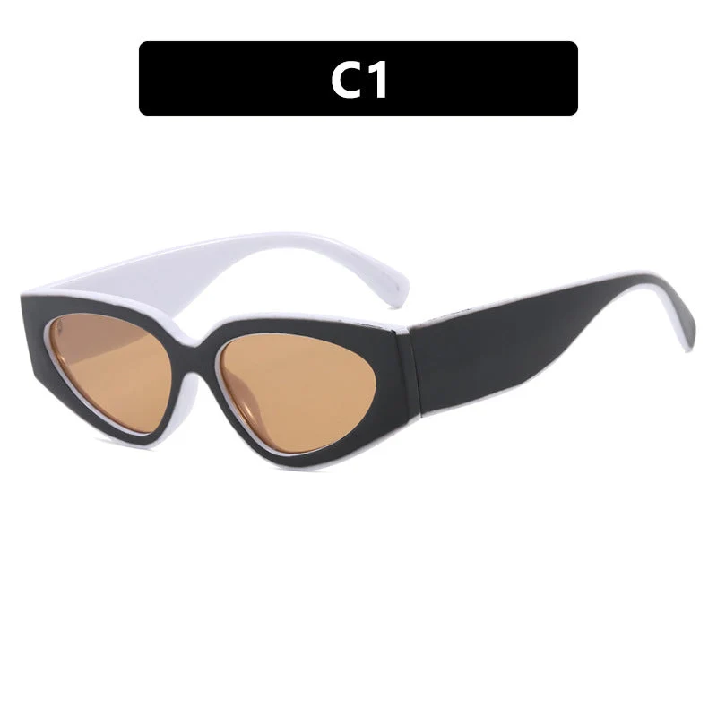 Dame Cat-Eye solbriller med ekstravagant design og beskyttende UV-filter Luvikno
