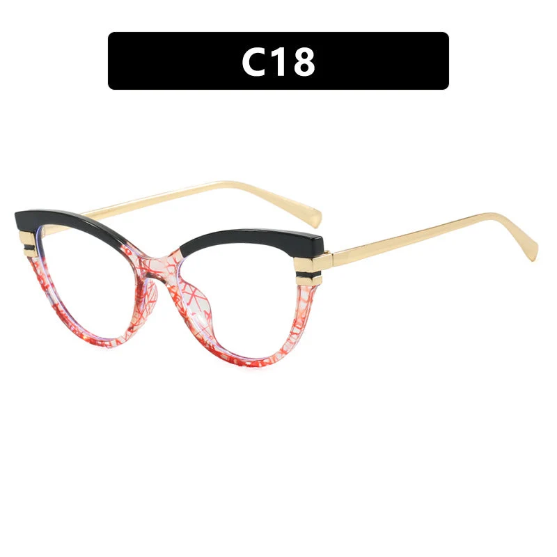 Damer Cat-Eye solbrille med elegante metallakenter Luvikno