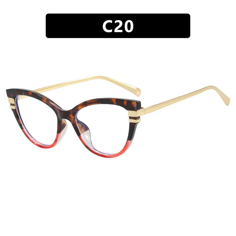 Damer Cat-Eye solbrille med elegante metallakenter Luvikno