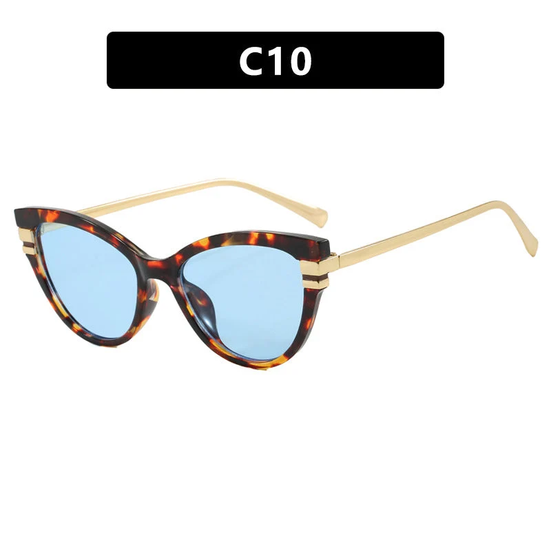Damer Cat-Eye solbrille med elegante metallakenter Luvikno