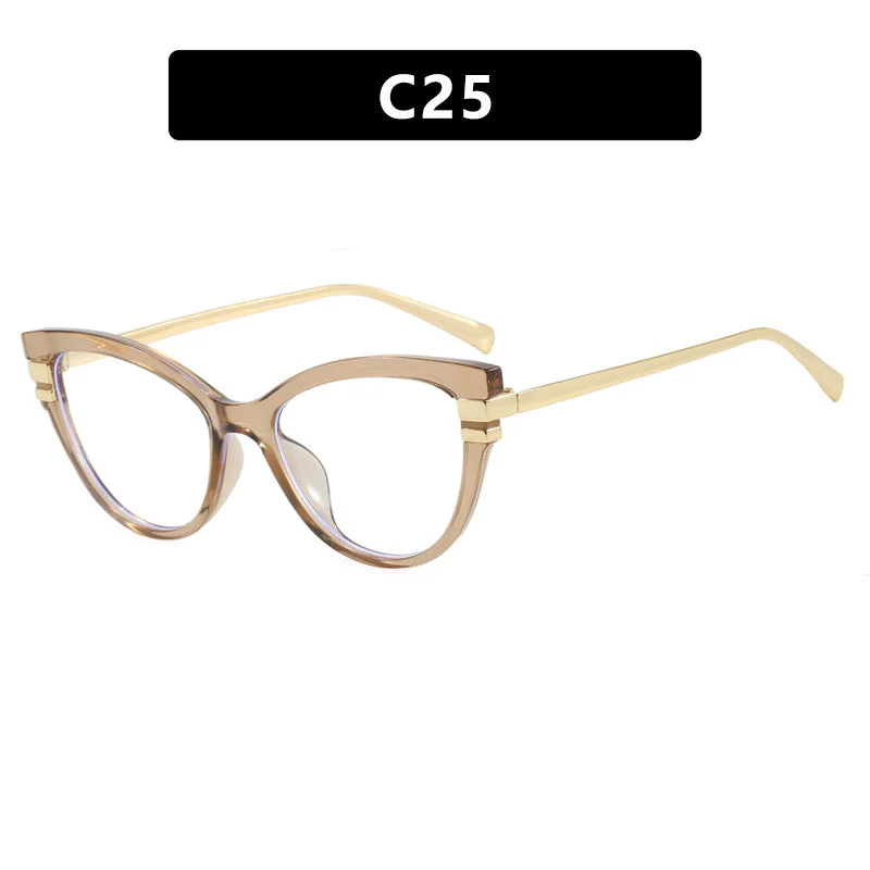 Damer Cat-Eye solbrille med elegante metallakenter Luvikno
