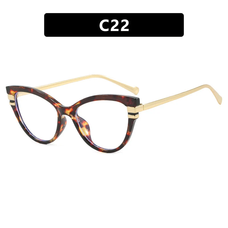 Damer Cat-Eye solbrille med elegante metallakenter Luvikno
