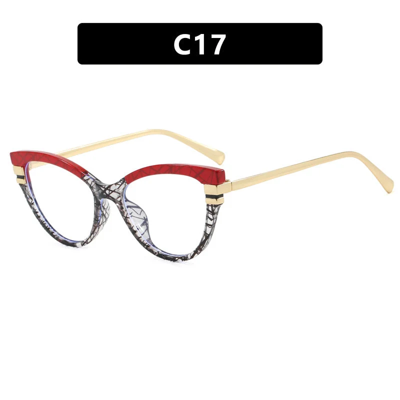 Damer Cat-Eye solbrille med elegante metallakenter Luvikno