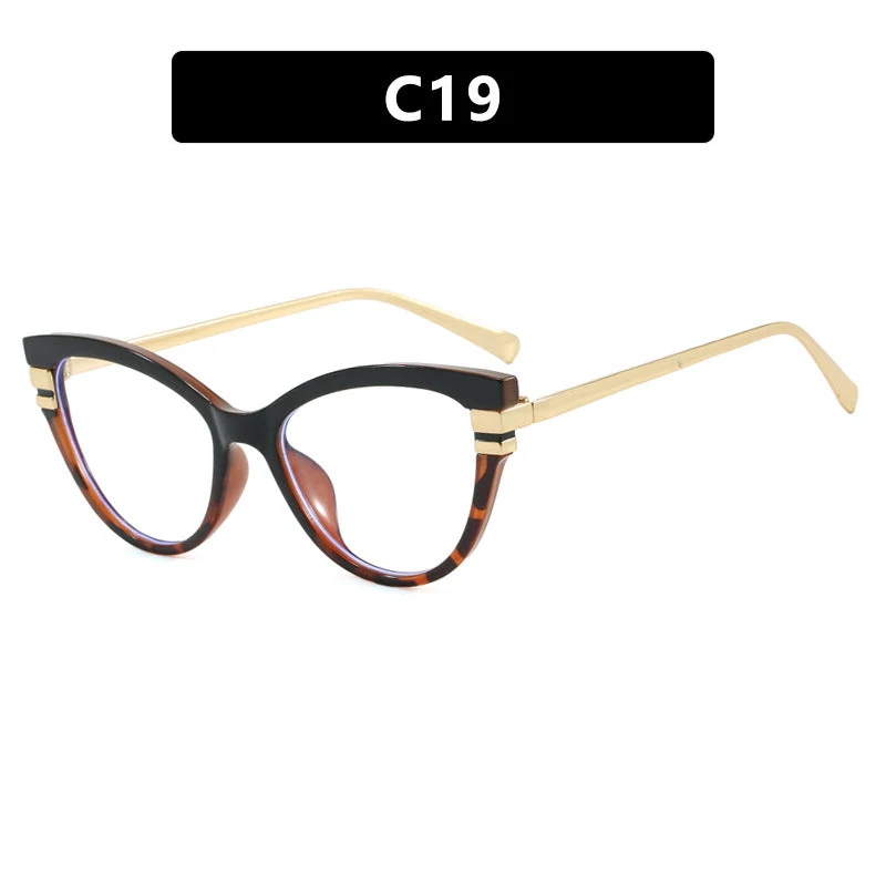 Damer Cat-Eye solbrille med elegante metallakenter Luvikno
