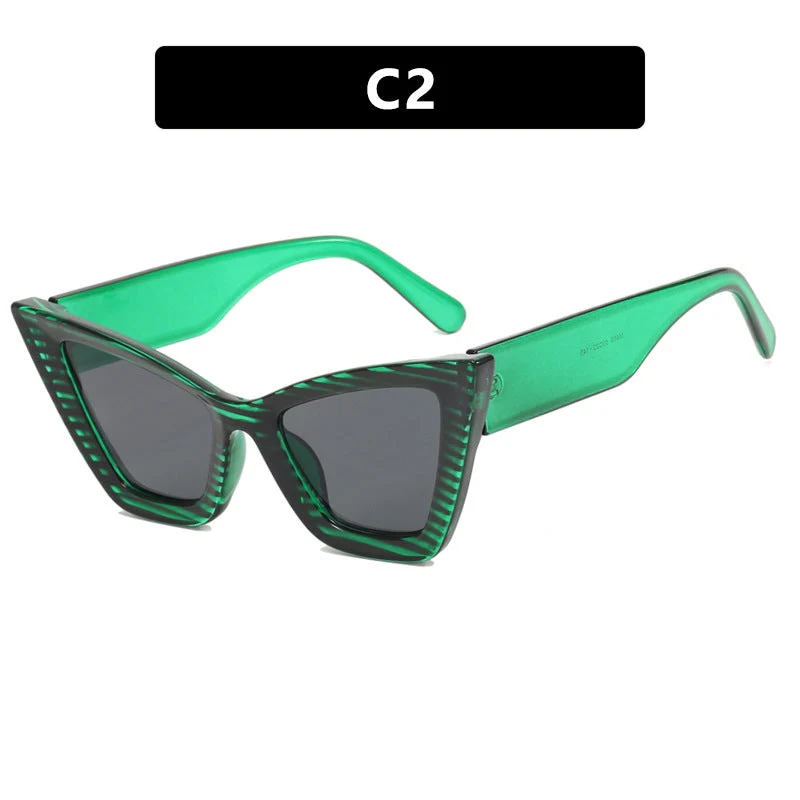 Damer Cat-Eye solbrille med elegante linser og UV-beskyttelse Luvikno
