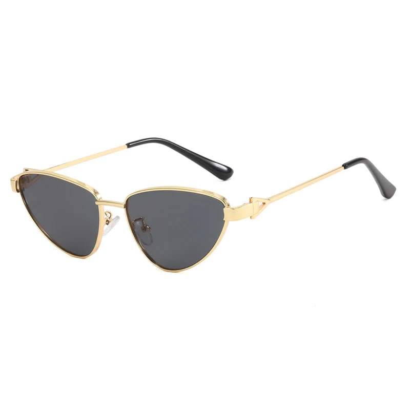 Dame Cat-Eye solbriller med elegant og fleksibel ramme Luvikno