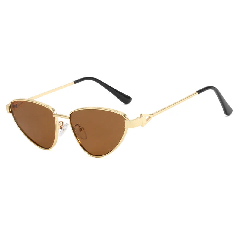 Dame Cat-Eye solbriller med elegant og fleksibel ramme Luvikno