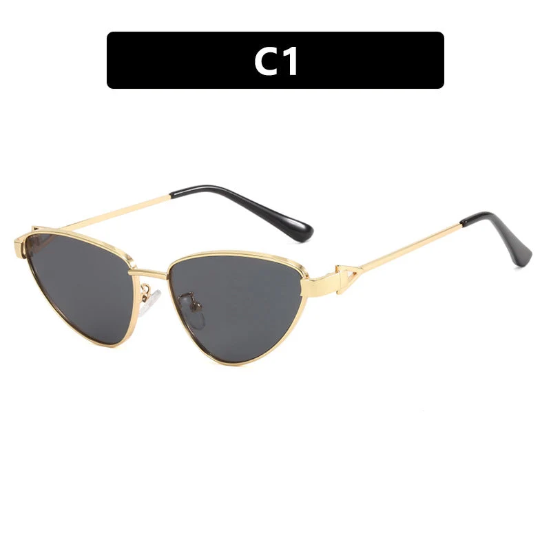 Dame Cat-Eye solbriller med elegant og fleksibel ramme Luvikno