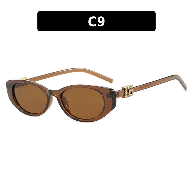 Damer cat-eye solbrille med elegant metallramme og beskyttende UV-filter Luvikno