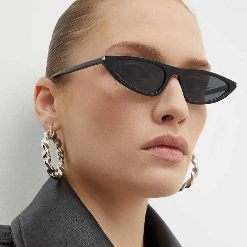Dame Cat-Eye solbriller med elegant plastikkramme og UV-beskyttelse Luvikno