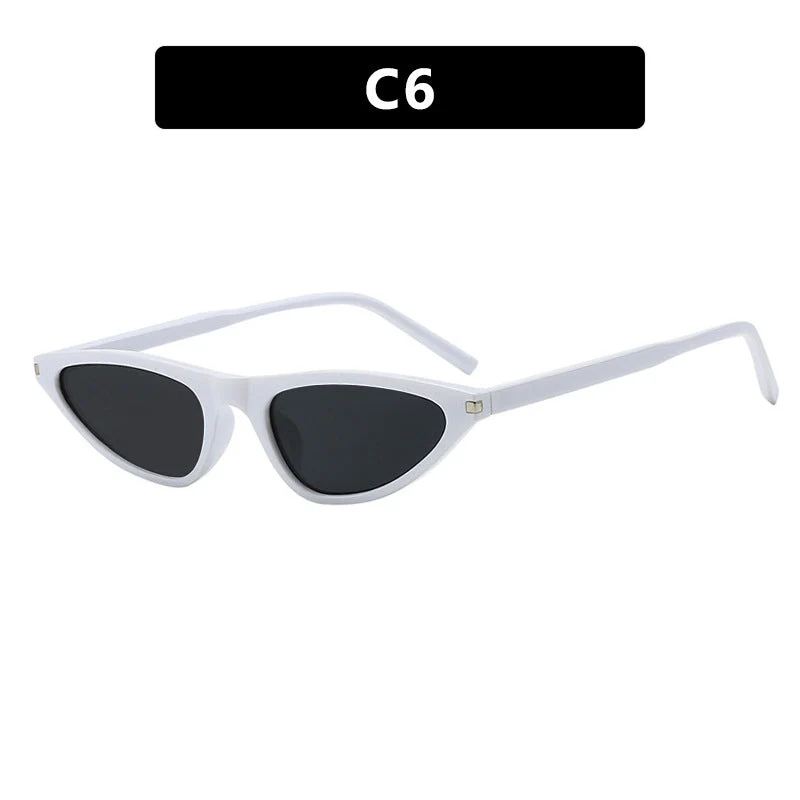 Dame Cat-Eye solbriller med elegant plastikkramme og UV-beskyttelse Luvikno