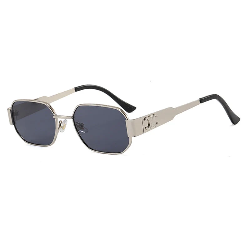 Dame geometrisk solbrille i moderne design med polariserte linser Luvikno