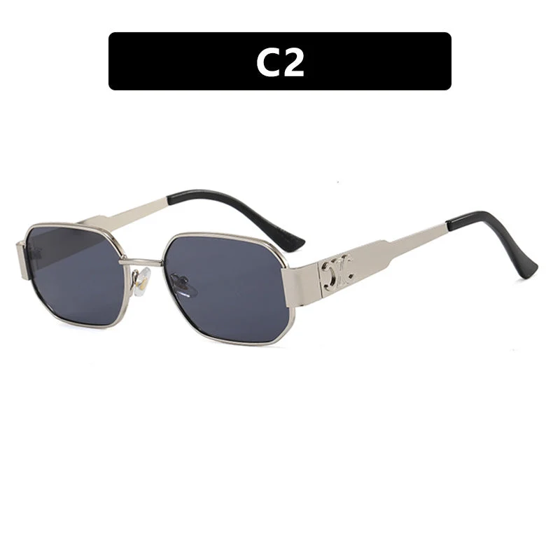 Dame geometrisk solbrille i moderne design med polariserte linser Luvikno