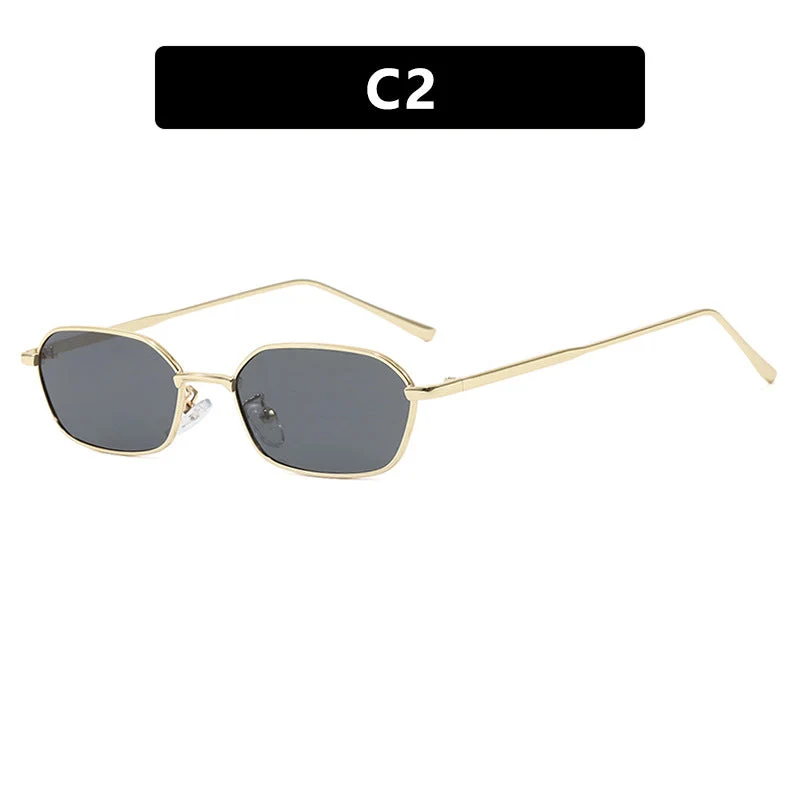 Dame geometrisk solbrille i minimalistisk design Luvikno
