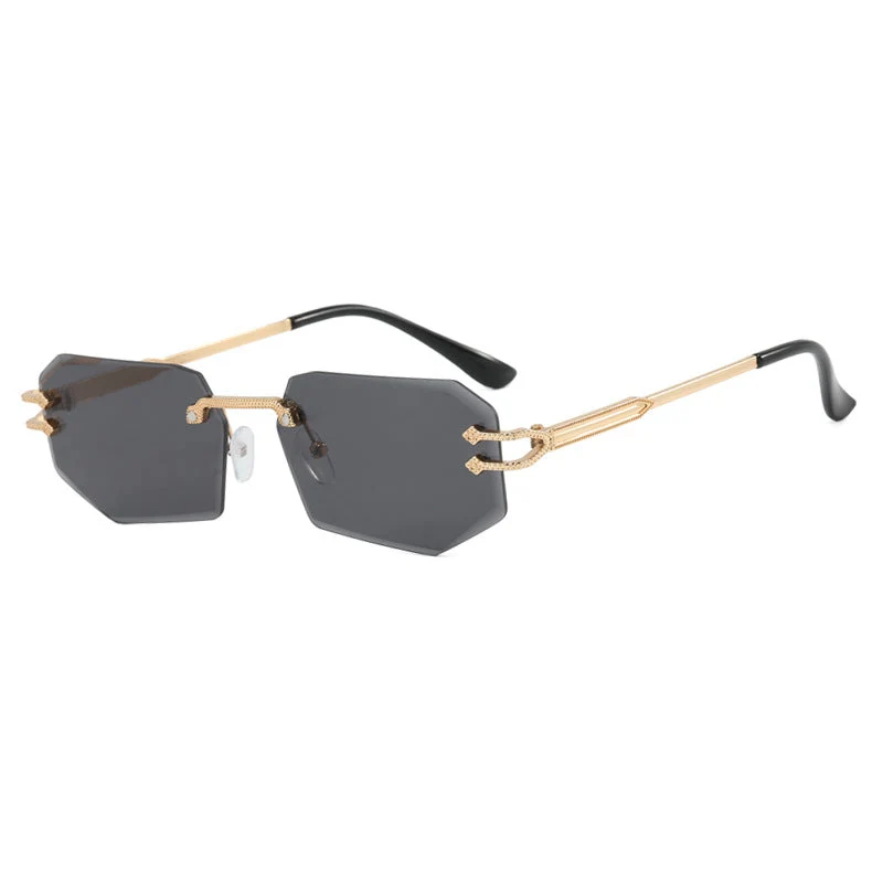 Damer geometrisk mote-solbrille Luvikno