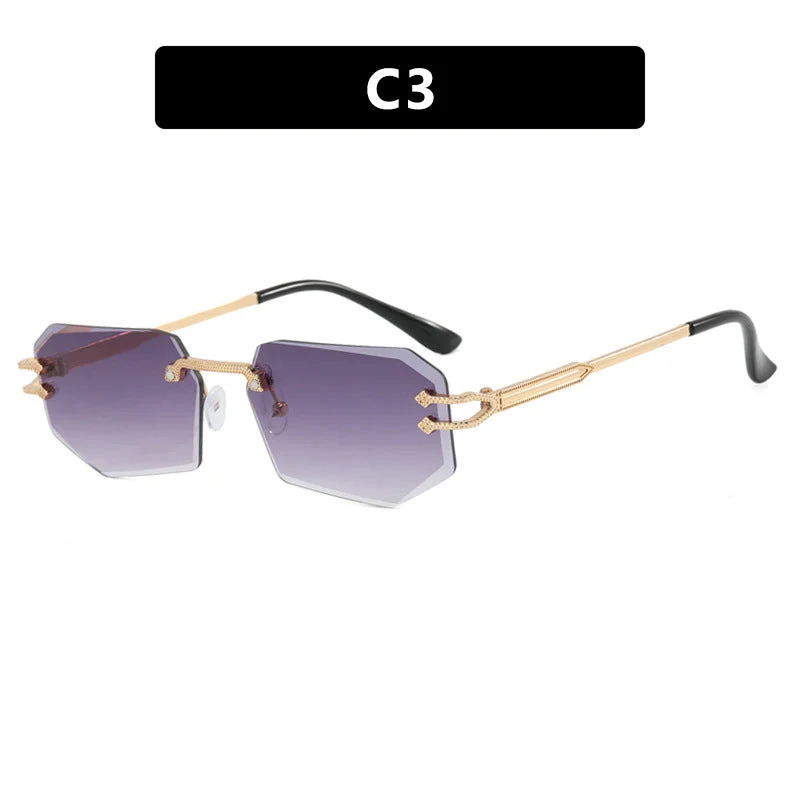 Damer geometrisk mote-solbrille Luvikno