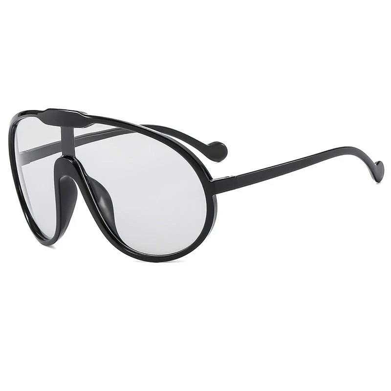 Dame futuristisk gjennomsiktig solbrille med elegant form Luvikno