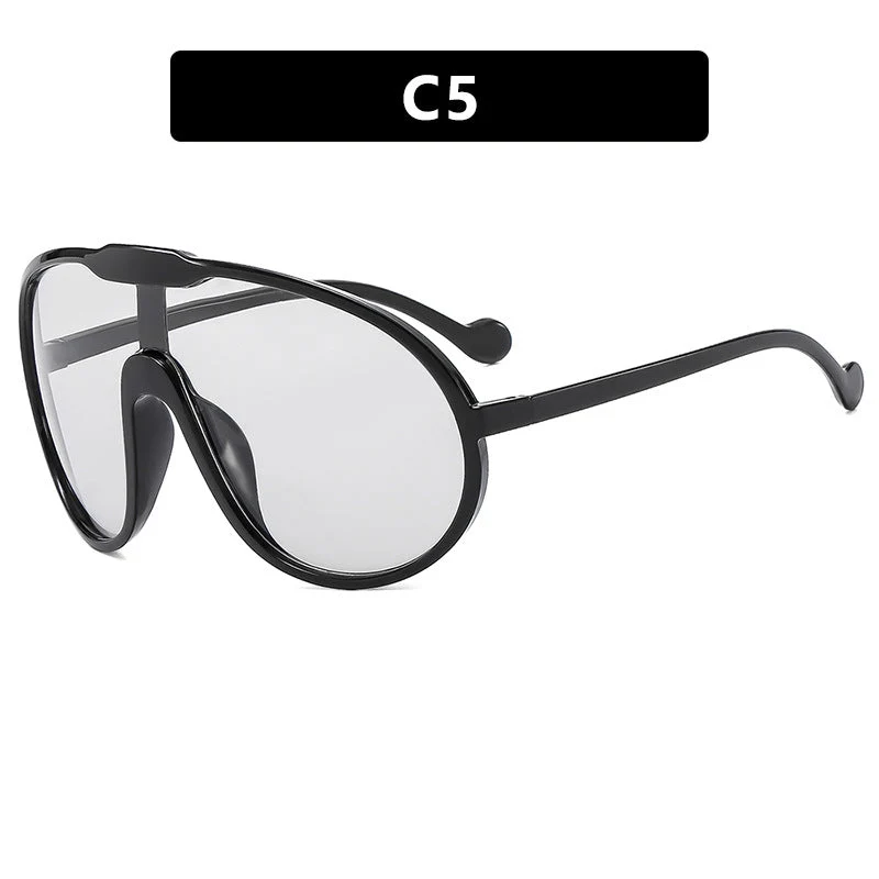 Dame futuristisk gjennomsiktig solbrille med elegant form Luvikno
