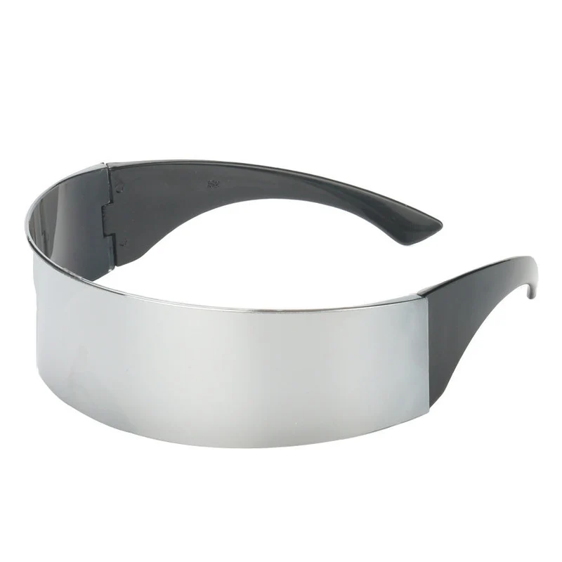 Damer futuristisk visir-lignende solbrille Luvikno