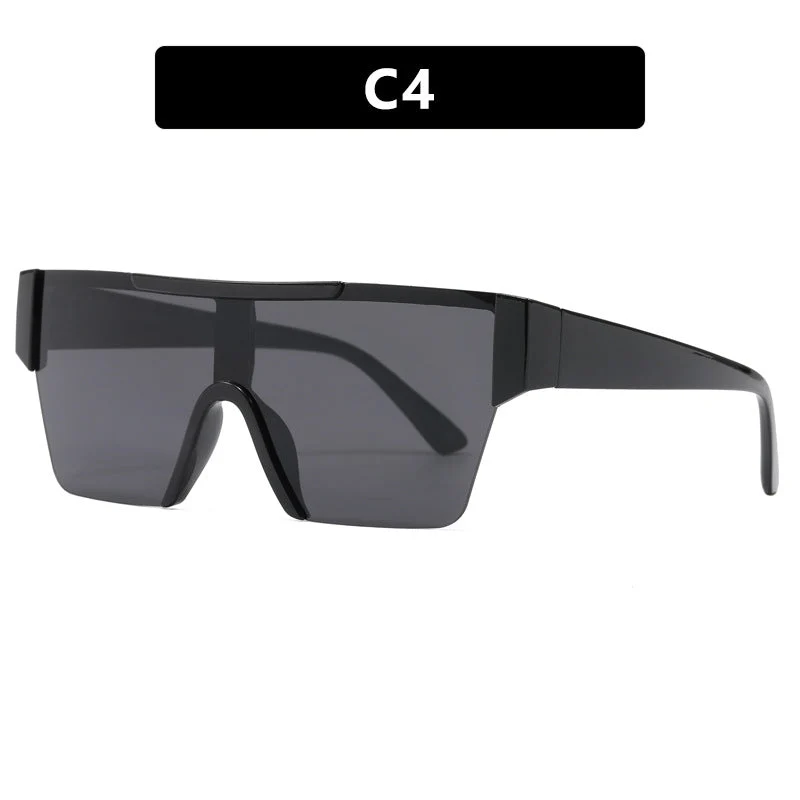 Dame futuristisk sportssolbrille med UV-beskyttelse og bred glassflate Luvikno